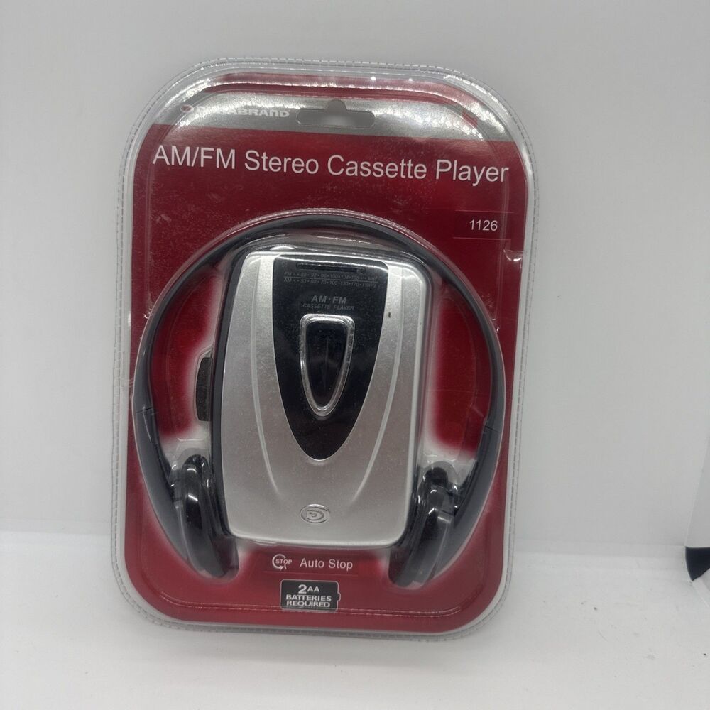 Durabrand AM/FM Stereo Cassette Player Model: 1126 w/ Headphones - New Unopened